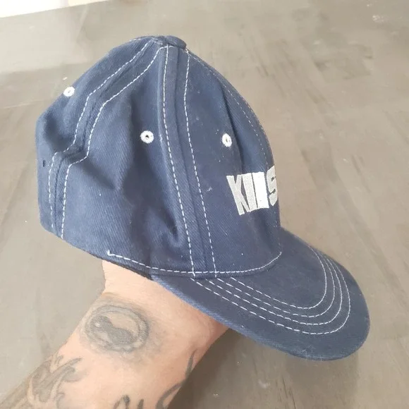 KIIS FM 102.7 Hat Cap Snap Back Navy Blue Embroidered Radio Mens Made in USA - Picture 2 of 7